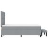 vidaXL Boxspringbett mit Kopfteil Hellgrau 120 x 200 cm Stoff