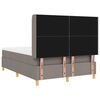 vidaXL Boxspringbett mit Matratze Taupe 160 x 200 cm Stoff