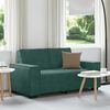 vidaXL 2-Sitzer-Sofa Dunkelgr&uuml;n 120 cm Samt