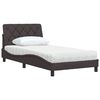 vidaXL Bett mit Matratze Dunkelbraun 100x200 cm Stoff
