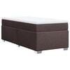 vidaXL Boxspringbett mit Matratze Dunkelbraun 80x200 cm Stoff