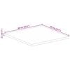 vidaXL Tischplatte 60x60x2,5 cm Quadratisch Altholz Massiv