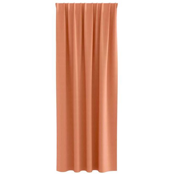 vidaXL Verdunkelungs-Vorh&auml;nge mit Ringen 2 pcs Terrakotta 245 x 140 cm