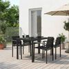 vidaXL Gartenm&ouml;bel Set 5 pcs Schwarz und Anthrazit 140 x 70 x 73 cm