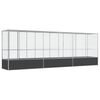 vidaXL Voliere mit Erweiterung Silbern 626,5x107x212 cm Stahl