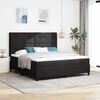 vidaXL Boxspringbett mit Matratze Schwarz 180 x 200 cm Samt