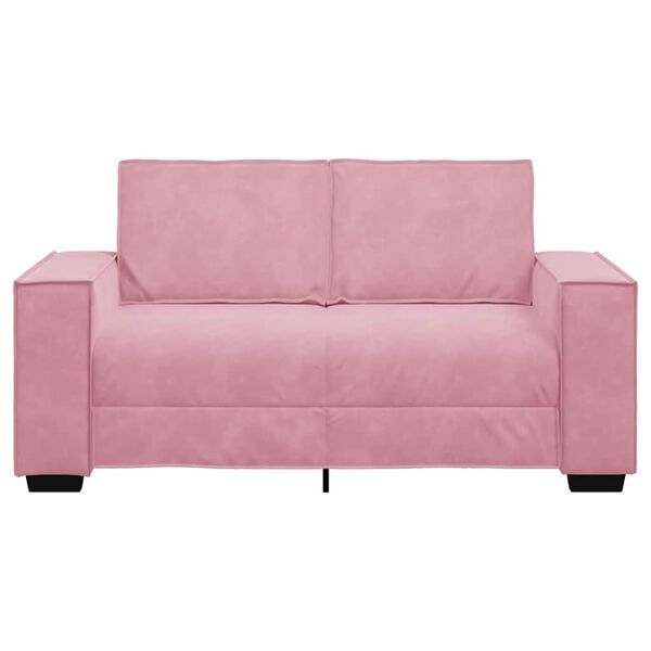 vidaXL 2-Sitzer-Sofa Rosa 160x78x84 cm Samt