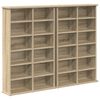 vidaXL CD Regal 2 Stk. Sonoma-Eiche 60 x 17 x 92 cm Holzwerkstoff
