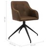 vidaXL Esszimmerst&uuml;hle 4 Stk. Drehbar Braun Stoff