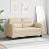 vidaXL 2-Sitzer-Sofa Creme 120 cm Mikrofasergewebe