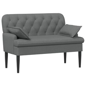 vidaXL Zweisitzer mit Knopfheftung Dunkelgrau 111 x 68 x 80 cm Stoff