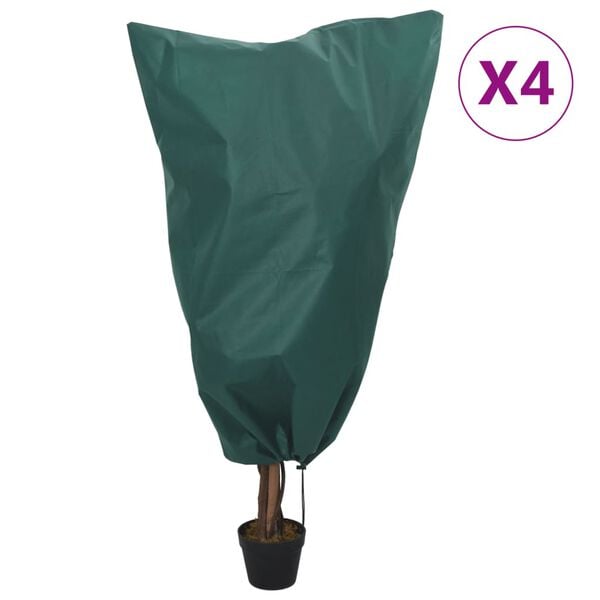 vidaXL Wintervlies mit Kordelzug 4 Stk. 70 g/m² 0,8x0,8 m