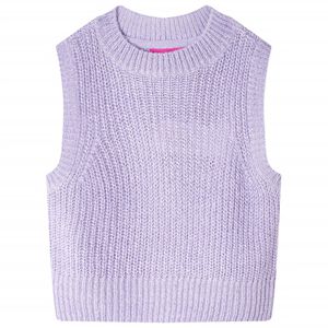 Kinder-Pulloverweste Gestrickt Helllila 92