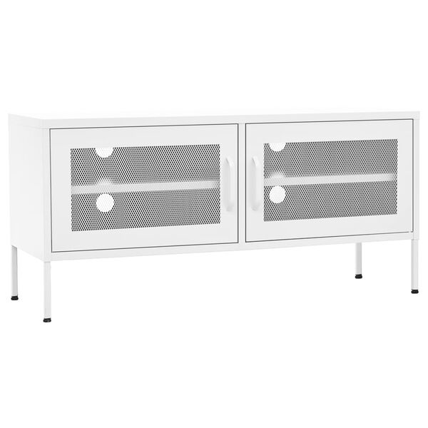 vidaXL TV-Schrank Weiß 105x35x50 cm Stahl