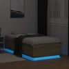 vidaXL Bettgestell mit LED Sonoma-Eiche 75x190 cm Holzwerkstoff