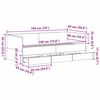 vidaXL Tagesbett mit Kopfteil Altholz 90 x 190 cm Holzwerkstoff