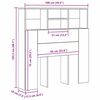 vidaXL Kopfteil Schrank Altholz 100 x 19 x 103,5 cm Holzwerkstoff