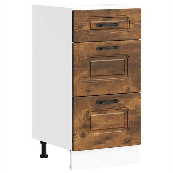 vidaXL K&uuml;chenunterschrank Kalmar R&auml;uchereiche Holzwerkstoff