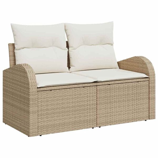 vidaXL Garten-Sofa-Set mit Kissen 6 pcs Beige und Creme