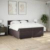 vidaXL Boxspringbett mit Matratze Dunkelbraun 200x200 cm Stoff