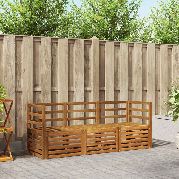 vidaXL Sofagarnituren 3 pcs Natur Massivholz Akazie