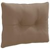 vidaXL R R&uuml;ckenkissen PUTTEN 100 % Polyester Taupe 50 x 40 x 10 cm