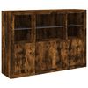 vidaXL Sideboards mit LED-Leuchten 3 Stk. Räuchereiche Holzwerkstoff