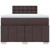 vidaXL Boxspringbett mit Matratze Dunkelbraun 120x190 cm Stoff