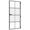 vidaXL Innent&uuml;r Schlank Schwarz 93x201,5 cm Hartglas & Aluminium