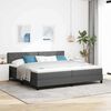 vidaXL Boxspringbett mit Matratze Dunkelgrau 200 x 200 cm Stoff