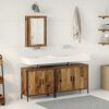 vidaXL Badezimmer Waschbeckenm&ouml;bel mit Regal 3 pcs Braun Holzwerkstoff