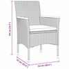 vidaXL Garten Essgruppe mit Kissen 3 pcs Grau Poly-Rattan