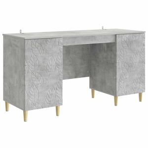 vidaXL Schreibtisch Betongrau Holzwerkstoff 142,5 x 50 x 75 cm