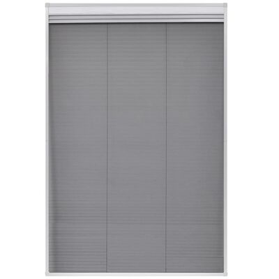 vidaXL Insektenschutz-Plissee für Fenster Jalousie Aluminium 80x120 cm