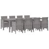vidaXL Garten Essgruppe 9 pcs Wei&szlig; Polypropylen