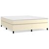 vidaXL Boxspringbettgestell Creme 160x200 cm Kunstleder