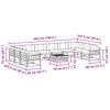 vidaXL Outdoor-Sofagarnitur mit Kissen 11 pcs Natur und Beige