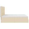 vidaXL Ottoman-Bett mit Matratzen Creme 180x200 cm Stoff