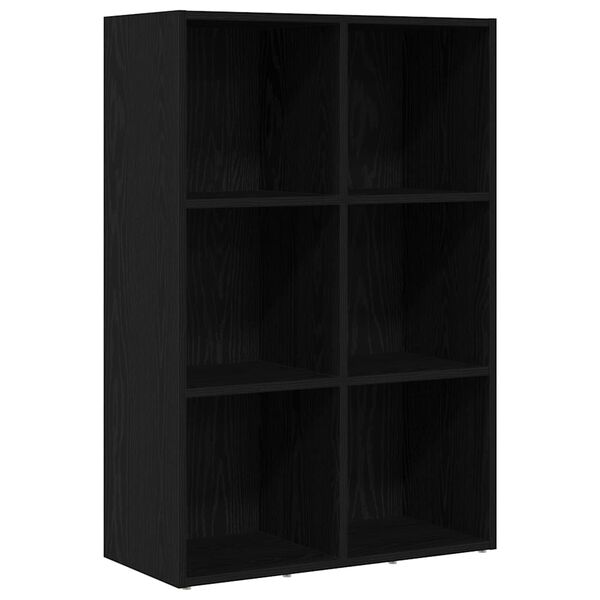 vidaXL B&uuml;cherregal Schwarz Eichen-Optik 66x30x98 cm Holzwerkstoff