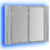 vidaXL LED-Spiegelschrank Grau Sonoma 60x12x45 cm Holzwerkstoff
