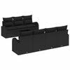 vidaXL Gartensofa-set Schwarz 55 x 55 x 37 cm Poly-Rattan