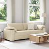 vidaXL Sofa Creme 219 x 80 x 82 cm Stoff