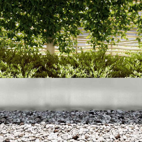 vidaXL Rasenkanten 30 pcs Silber 100 x 0,05 x 30 cm Edelstahl