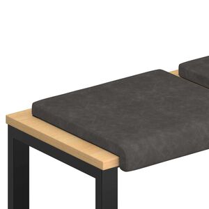 vidaXL Bankkissen 2 stk. Kunstleder Schwarz Tiefe 35 cm