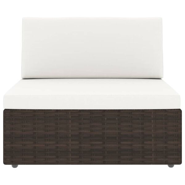 vidaXL 4-tlg. Garten-Lounge-Set Poly Rattan Braun