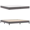 vidaXL Bettrahmen mit Matratze Grau 200 x 200 cm Stoff