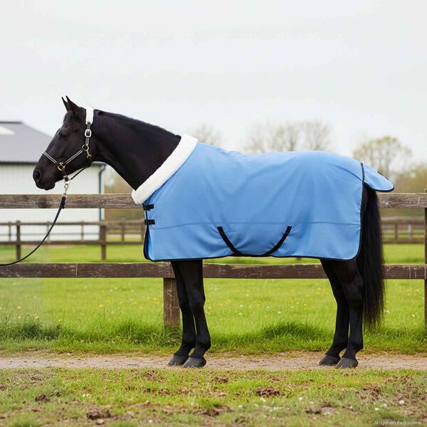 vidaXL Pferdedecke Volles Aqua 135 cm Polarfleece