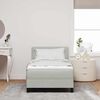 vidaXL Boxspringbett mit Matratze Hellgrau 90 x 190 cm Samt