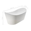 vidaXL Freistehende Badewanne und Wasserhahn 204 L 118,5 cm Silbern