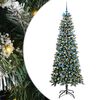 vidaXL K&uuml;nstlicher Weihnachtsbaum Gr&uuml;n 210 cm PVC, Plastik und Stahl